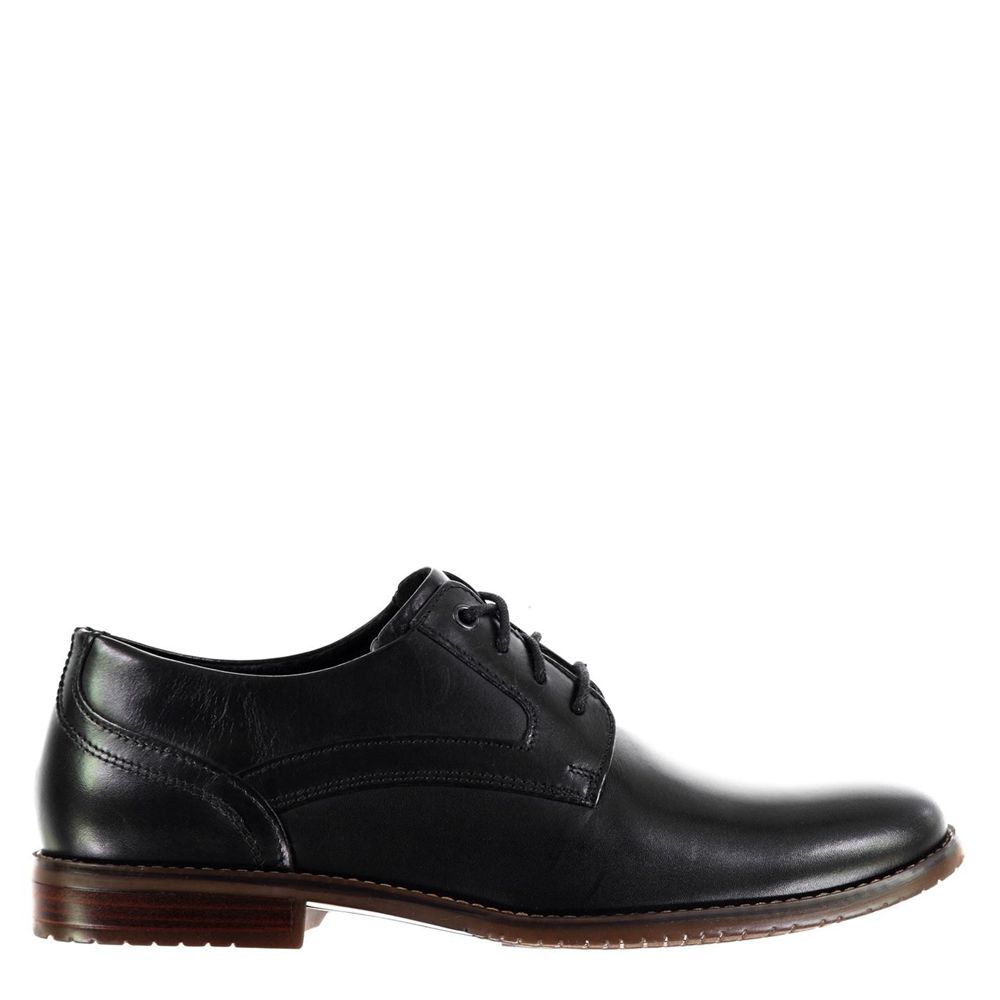 Rockport Men's Smooth Plain Oxfords - Black - USA (7813JTFWI)